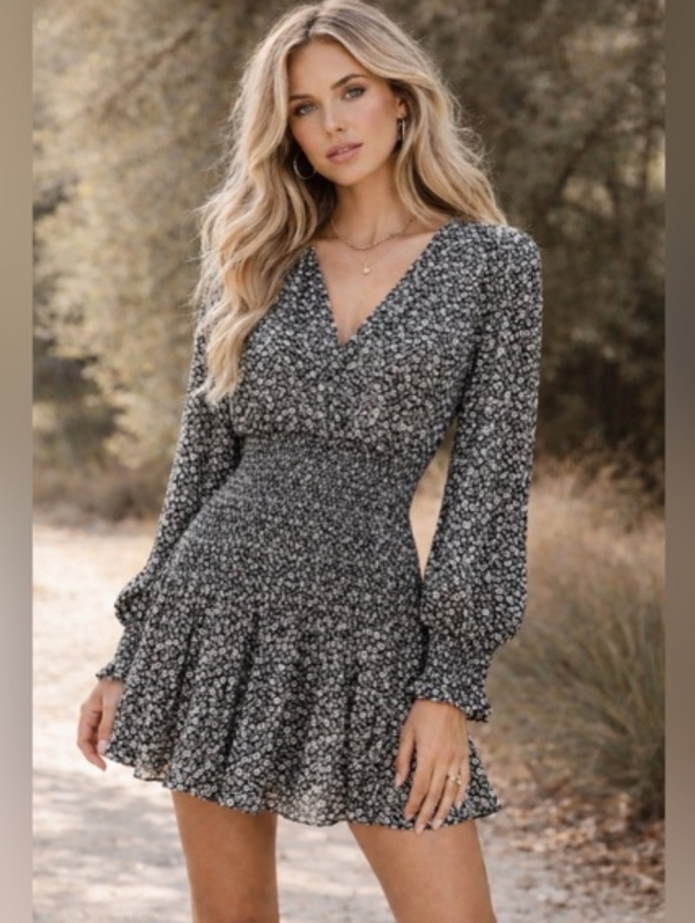 NEW Lea & Viola Drop Waist Floral Mini Dress